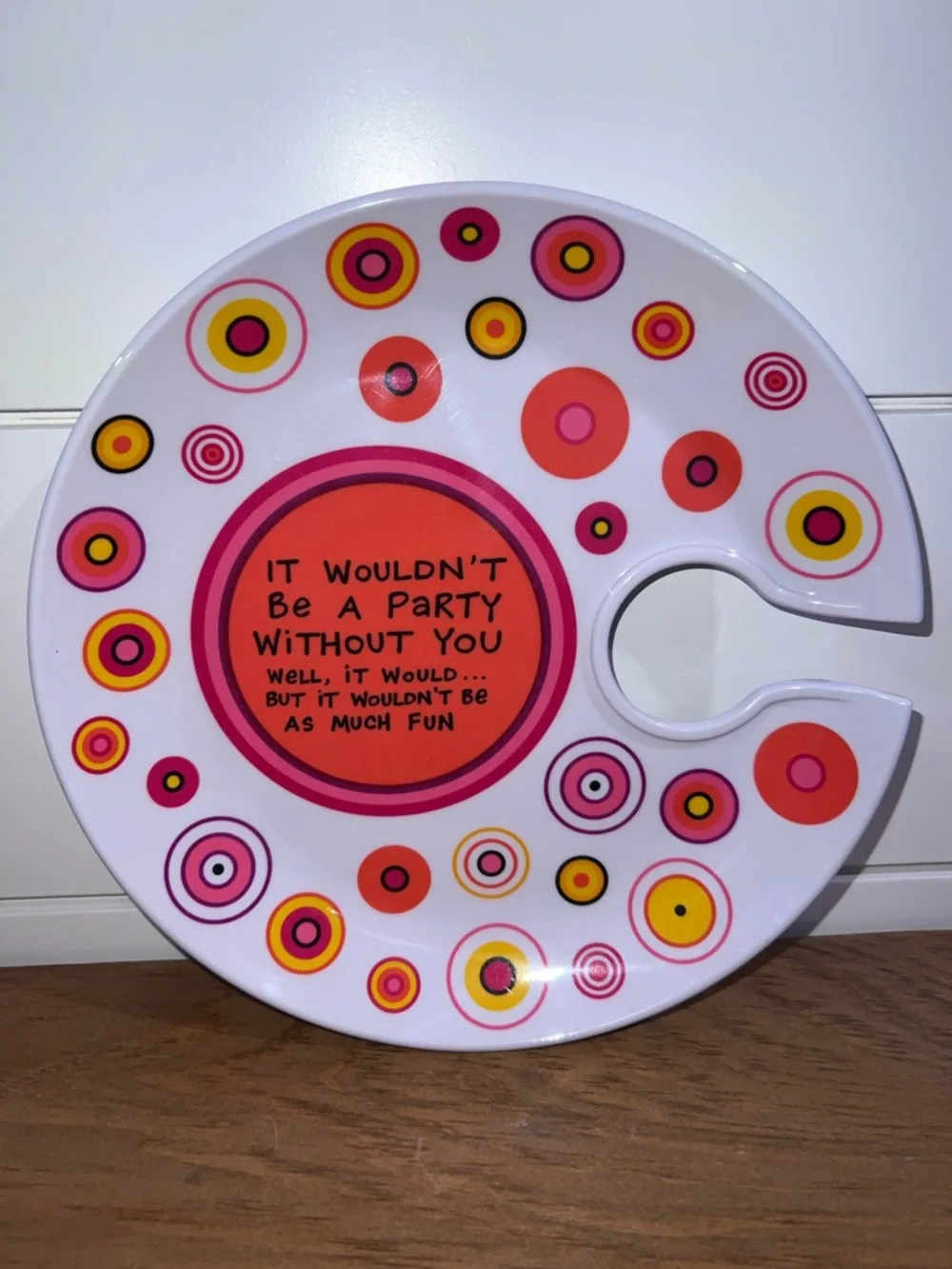 Enesco Cocktail-Wine Plate Set With Cup Holder - Picture 7 of 14